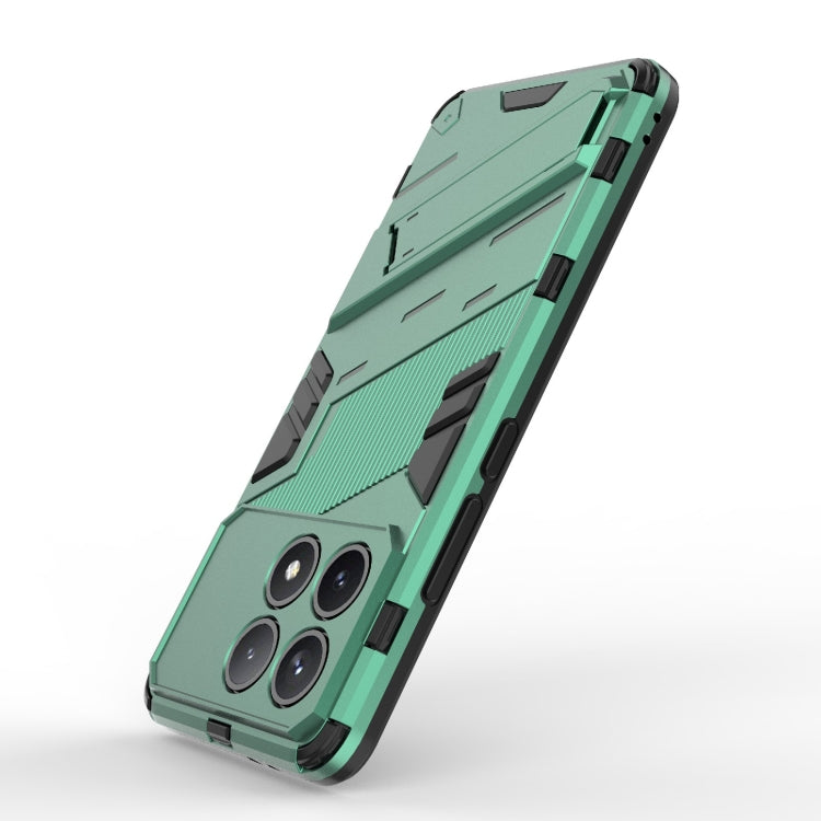 For Xiaomi Redmi K70 5G Punk Armor 2 in 1 PC + TPU Phone Case with Holder(Green) - K70 Cases by PMC Jewellery | Online Shopping South Africa | PMC Jewellery | Buy Now Pay Later Mobicred