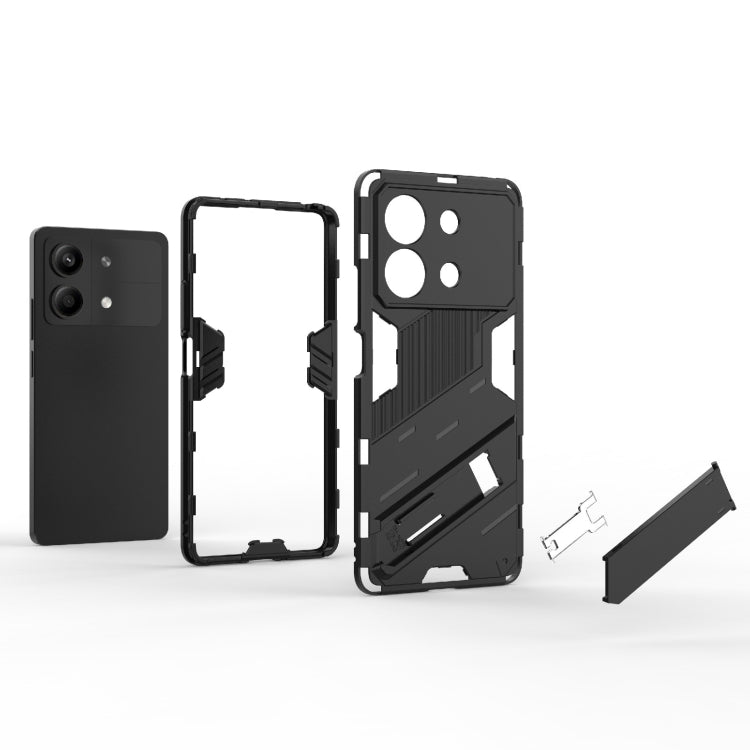 For Xiaomi Redmi Note 13R Pro 5G Punk Armor 2 in 1 PC + TPU Phone Case with Holder(Grey) - Xiaomi Cases by PMC Jewellery | Online Shopping South Africa | PMC Jewellery | Buy Now Pay Later Mobicred