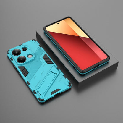 For Xiaomi Redmi Note 13 Pro 4G Global Punk Armor 2 in 1 PC + TPU Phone Case with Holder(Blue) - Note 13 Pro Cases by PMC Jewellery | Online Shopping South Africa | PMC Jewellery | Buy Now Pay Later Mobicred