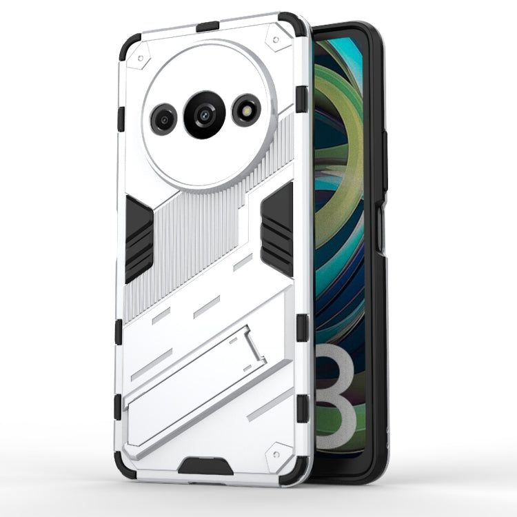 For Xiaomi Redmi A3 4G Global Punk Armor 2 in 1 PC + TPU Phone Case with Holder(White) - Xiaomi Cases by PMC Jewellery | Online Shopping South Africa | PMC Jewellery | Buy Now Pay Later Mobicred