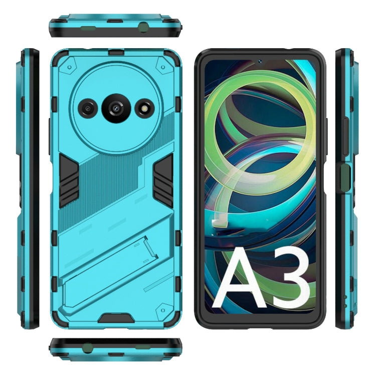 For Xiaomi Redmi A3 4G Global Punk Armor 2 in 1 PC + TPU Phone Case with Holder(Blue) - Xiaomi Cases by PMC Jewellery | Online Shopping South Africa | PMC Jewellery | Buy Now Pay Later Mobicred