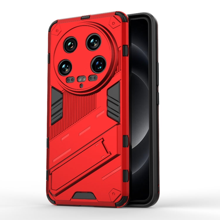 For Xiaomi 14 Ultra 5G Punk Armor 2 in 1 PC + TPU Phone Case with Holder(Red) - 14 Ultra Cases by PMC TechLife | Online Shopping South Africa | PMC TechLife | Buy Now Pay Later Mobicred