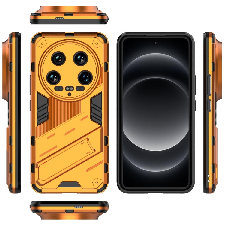 For Xiaomi 14 Ultra 5G Punk Armor 2 in 1 PC + TPU Phone Case with Holder(Orange) - 14 Ultra Cases by PMC TechLife | Online Shopping South Africa | PMC TechLife | Buy Now Pay Later Mobicred