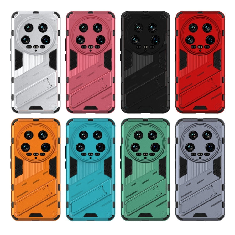 For Xiaomi 14 Ultra 5G Punk Armor 2 in 1 PC + TPU Phone Case with Holder(Orange) - 14 Ultra Cases by PMC TechLife | Online Shopping South Africa | PMC TechLife | Buy Now Pay Later Mobicred
