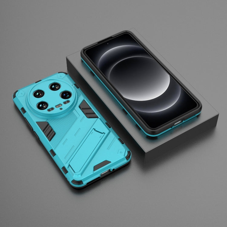 For Xiaomi 14 Ultra 5G Punk Armor 2 in 1 PC + TPU Phone Case with Holder(Blue) - 14 Ultra Cases by PMC TechLife | Online Shopping South Africa | PMC TechLife