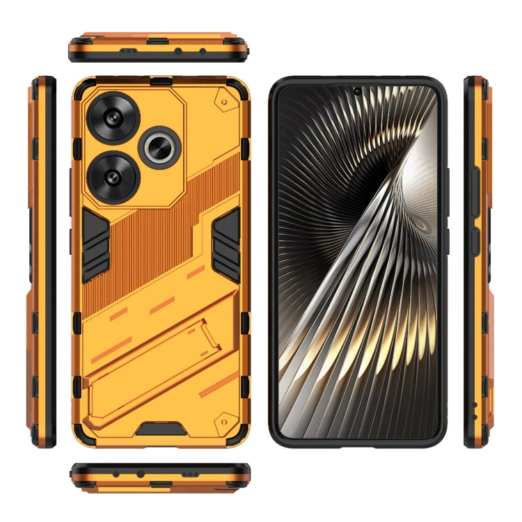 For Xiaomi Redmi Turbo 3 5G Punk Armor 2 in 1 PC + TPU Phone Case with Holder(Orange) - Xiaomi Cases by PMC Jewellery | Online Shopping South Africa | PMC Jewellery | Buy Now Pay Later Mobicred