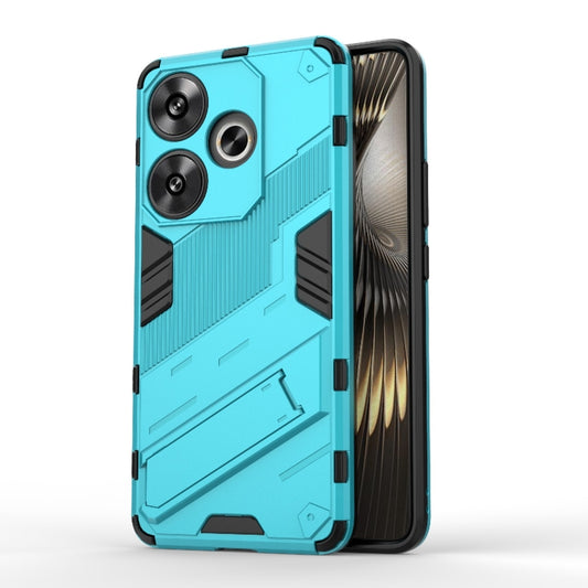 For Xiaomi Redmi Turbo 3 5G Punk Armor 2 in 1 PC + TPU Phone Case with Holder(Blue) - Xiaomi Cases by PMC Jewellery | Online Shopping South Africa | PMC Jewellery | Buy Now Pay Later Mobicred