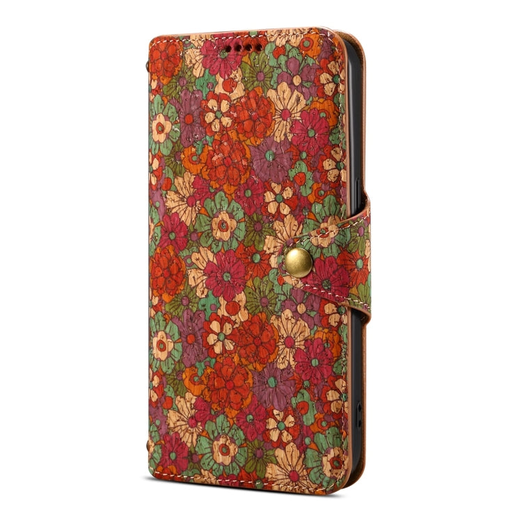 For Samsung Galaxy S24 5G Denior Flower Language Series Cork Fabric Oil Edge Leather Phone Case(Summer) - Galaxy S24 5G Cases by Denior | Online Shopping South Africa | PMC Jewellery | Buy Now Pay Later Mobicred