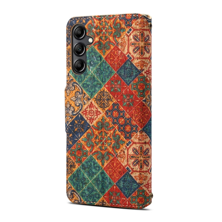 For Samsung Galaxy S24 5G Denior Flower Language Series Cork Fabric Oil Edge Leather Phone Case(Winter) - free shipping - PMC Jewellery - Order now!