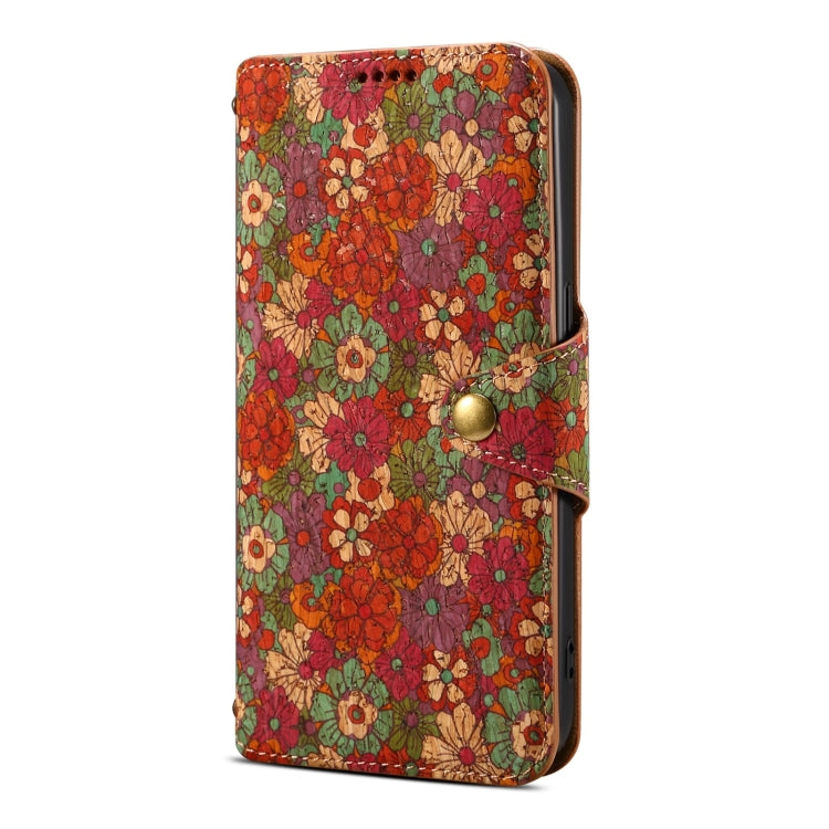 For Samsung Galaxy S24 Ultra 5G Denior Flower Language Series Cork Fabric Oil Edge Leather Phone Case(Summer) - free shipping - PMC Jewellery - Order now!