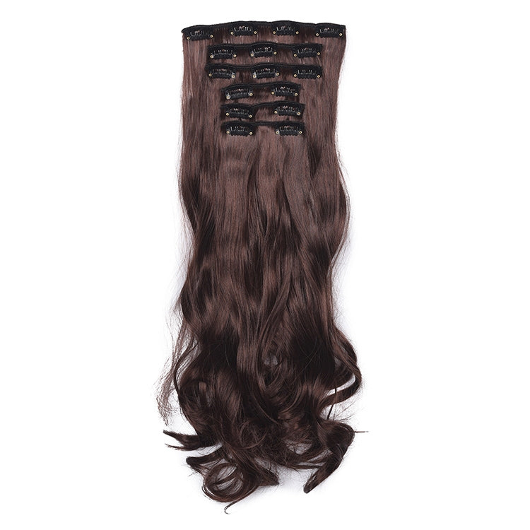 50cm 16 Card Long Curly Hair Wig Seamless Hair Extension Piece(6.4#) - free shipping - PMC TechLife - Order now!