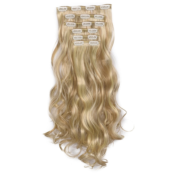 50cm 16 Card Long Curly Hair Wig Seamless Hair Extension Piece(13.24H613#) - free shipping - PMC TechLife - Order now!