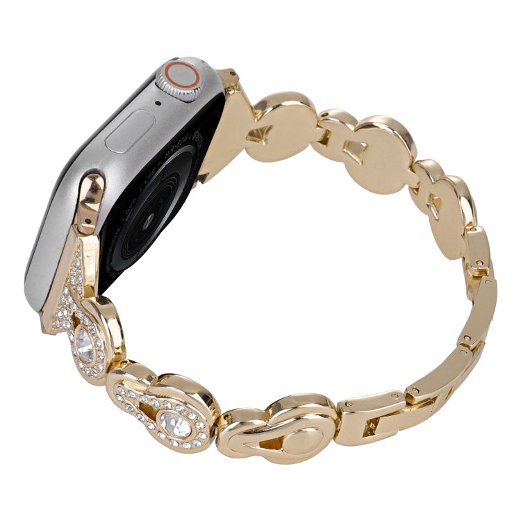 For Apple Watch Series 4 40mm Gourd Diamond Metal Watch Band(Gold) - free shipping - PMC TechLife - Order now!