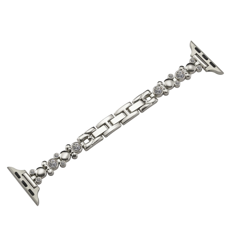For Apple Watch 42mm Metal Diamond Bear Chain Watch Band(Starlight) - free shipping - PMc TechLife - Order now!
