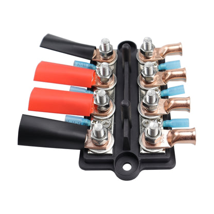 CP-4065 Double Row M8 Power Distribution Block Terminal Studs with Terminals(Black) - Booster Cable & Clip by PMC Jewellery | Online Shopping South Africa | PMC Jewellery | Buy Now Pay Later Mobicred