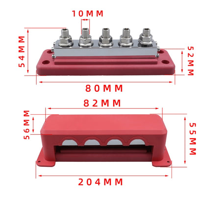 CP-4330-02 600A M10 Power Distribution Block Terminal Studs(Red) - Booster Cable & Clip by PMC Jewellery | Online Shopping South Africa | PMC Jewellery | Buy Now Pay Later Mobicred