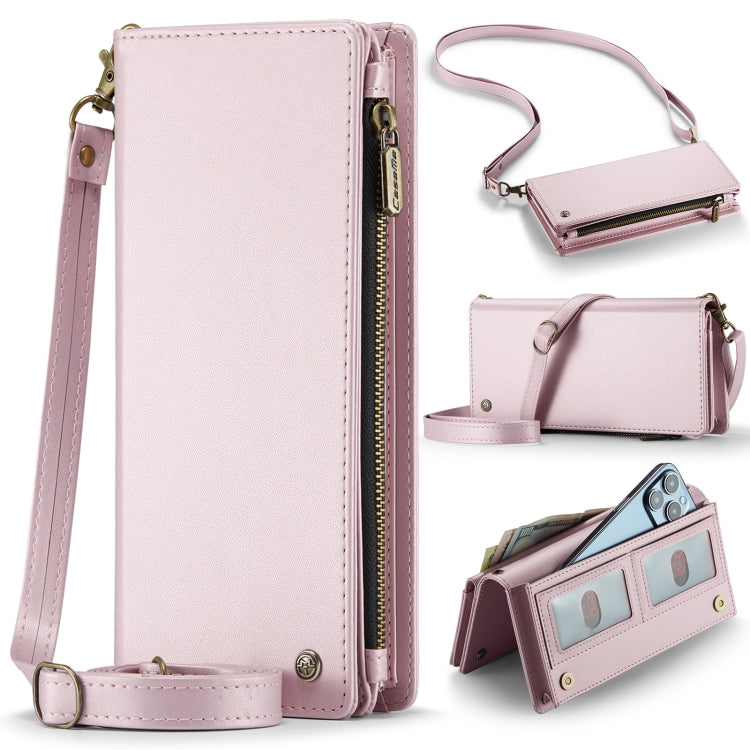 CaseMe ME10 Universal Wallet Phone Case with Lanyard(Pink) - Universal Leather Case by CaseMe | Online Shopping South Africa | PMC Jewellery | Buy Now Pay Later Mobicred