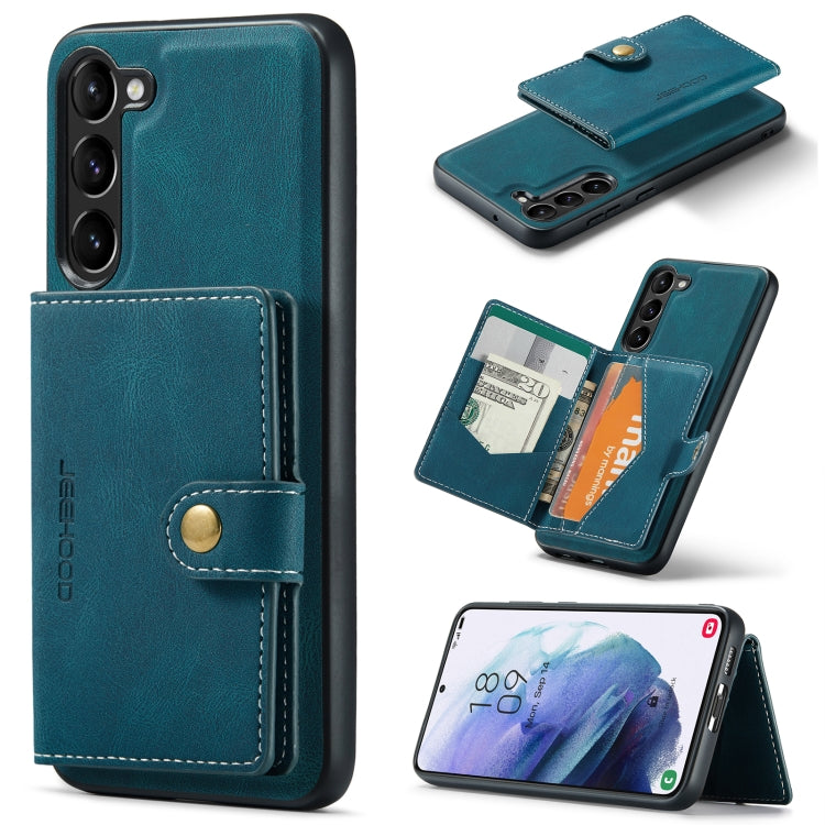 For Samsung Galaxy S24 5G JEEHOOD J01 Retro Magnetic Detachable Wallet Phone Case(Blue) - Galaxy S24 5G Cases by JEEHOOD | Online Shopping South Africa | PMC Jewellery | Buy Now Pay Later Mobicred