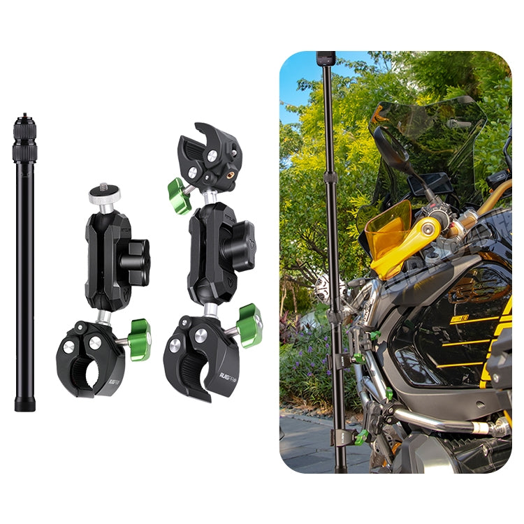 RUIGPRO Crab Clamp Action Camera Bracket 1/4 Dual-Head Crab 3-Stage Selfie Stick - free shipping - PMC TechLife - Order now!