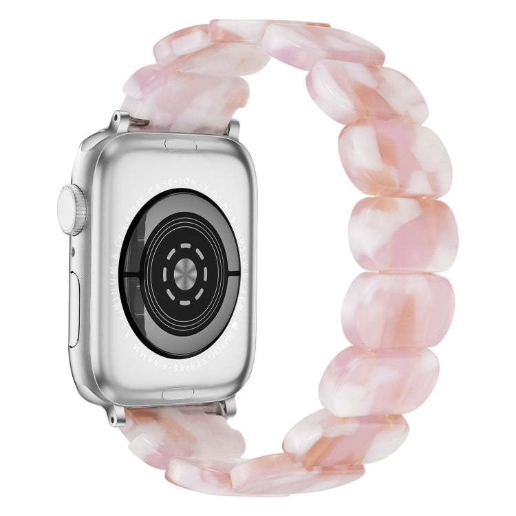 For Apple Watch Series 9 45mm Stretch Rope Resin Watch Band(Pink) - Watch Bands by PMC TechLife | Online Shopping South Africa | PMC TechLife