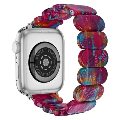 For Apple Watch Series 8 41mm Stretch Rope Resin Watch Band(Pearlescent Rainbow) - Watch Bands by PMC Jewellery | Online Shopping South Africa | PMC Jewellery