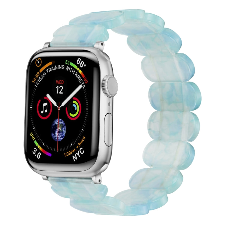 For Apple Watch Series 7 45mm Stretch Rope Resin Watch Band(Ice Green) - Watch Bands by PMC TechLife | Online Shopping South Africa | PMC TechLife