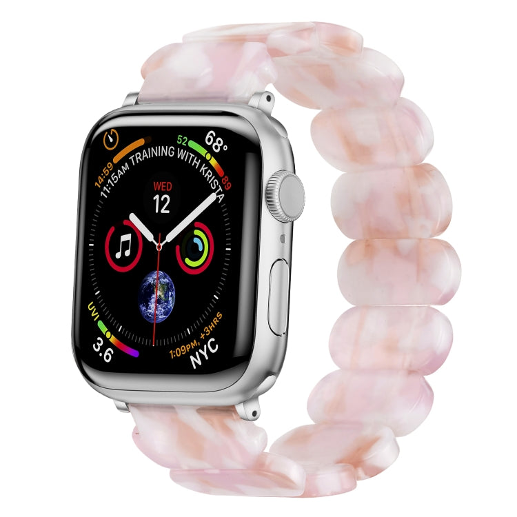 For Apple Watch Series 4 40mm Stretch Rope Resin Watch Band(Pink) - Watch Bands by PMC Jewellery | Online Shopping South Africa | PMC Jewellery