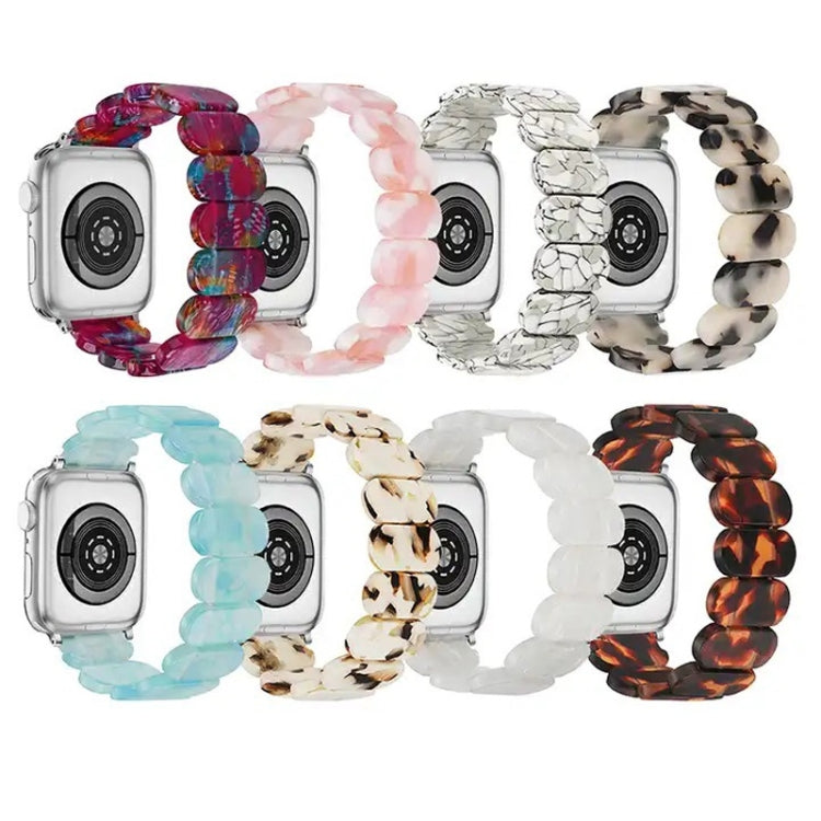 For Apple Watch Series 9 41mm Stretch Rope Resin Watch Band(Pink) - Watch Bands by PMC TechLife | Online Shopping South Africa | PMC TechLife