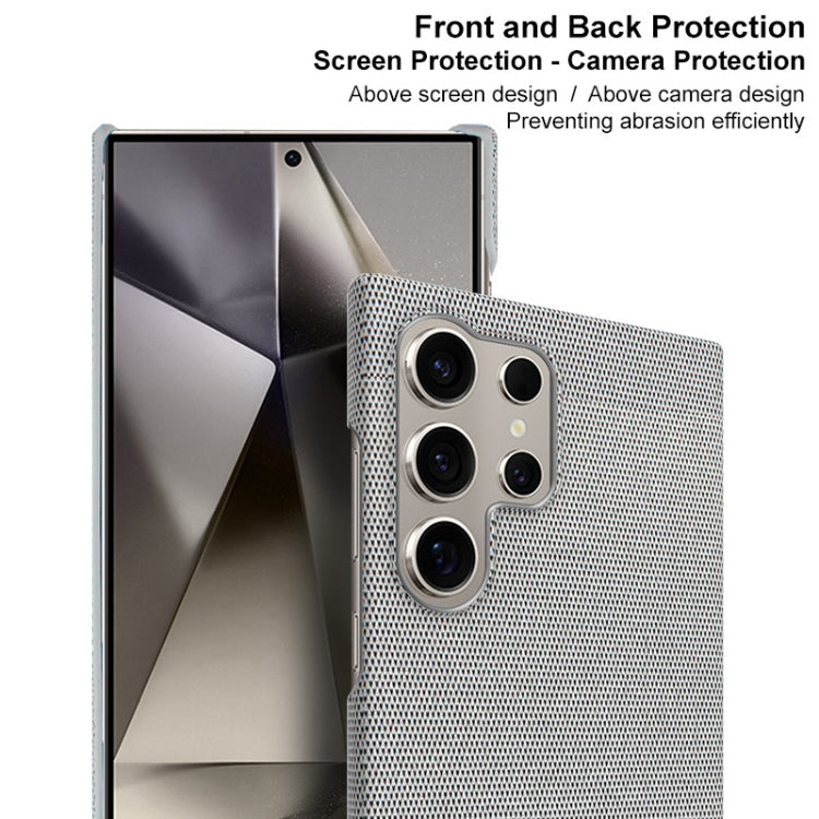 For Samsung Galaxy S24 Ultra 5G imak Ruiyi Series Cloth Texture PU + PC Phone Case(Light Grey) - free shipping - PMC Jewellery - Order now!