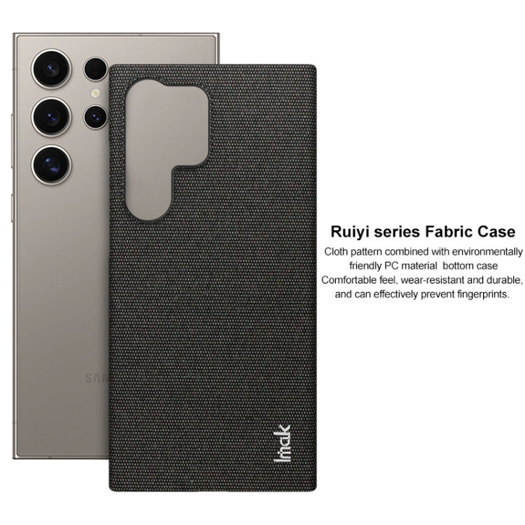 For Samsung Galaxy S24 Ultra 5G imak Ruiyi Series Cloth Texture PU + PC Phone Case(Light Grey) - free shipping - PMC Jewellery - Order now!