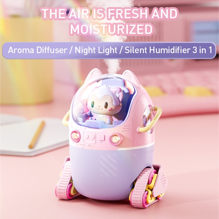 MJ066 220ML Portable Desktop Cute Cartoon Tank Car Air Humidifier with LED Lights, Model:USB(Green) - free shipping - PMC TechLife - Order now!