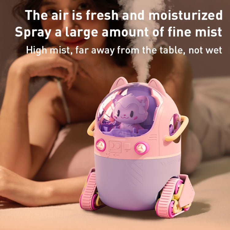 MJ066 220ML Portable Desktop Cute Cartoon Tank Car Air Humidifier with LED Lights, Model:USB(Green) - free shipping - PMC TechLife - Order now!