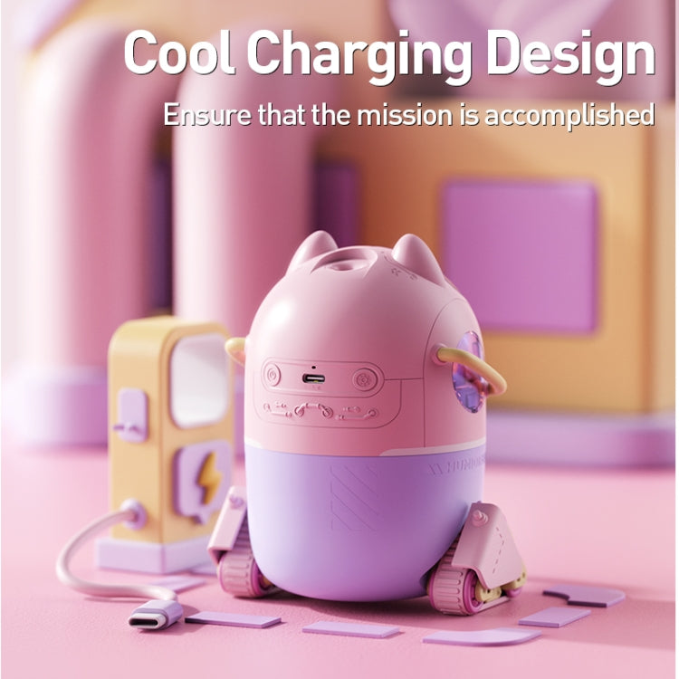 MJ066 220ML Portable Desktop Cute Cartoon Tank Car Air Humidifier with LED Lights, Model:Rechargeable(Pink) - free shipping - PMC TechLife - Order now!
