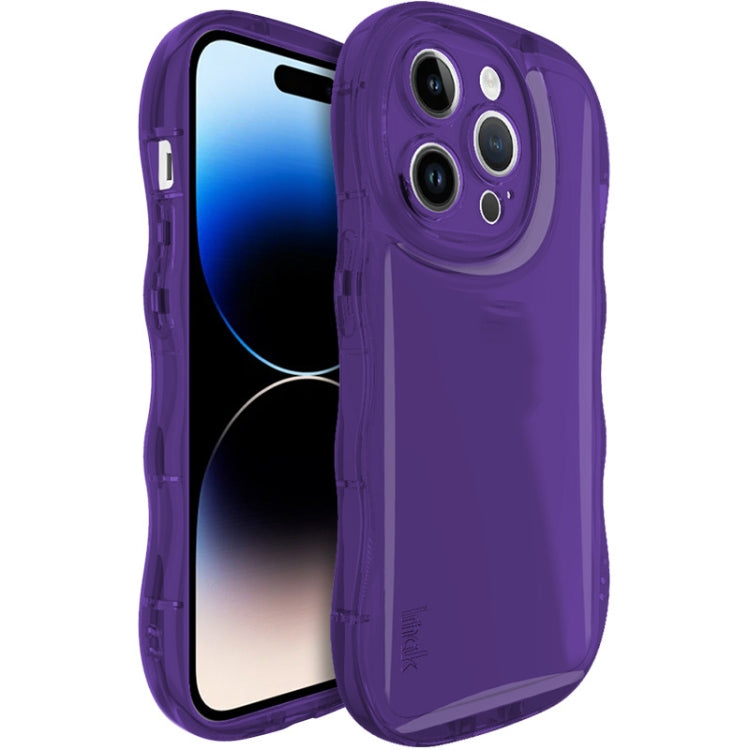 For iPhone 15 Pro Max IMAK Wave Bubble Soft Shockproof Phone Case(Purple) - iPhone 15 Pro Max Cases by imak | Online Shopping South Africa | PMC Jewellery | Buy Now Pay Later Mobicred