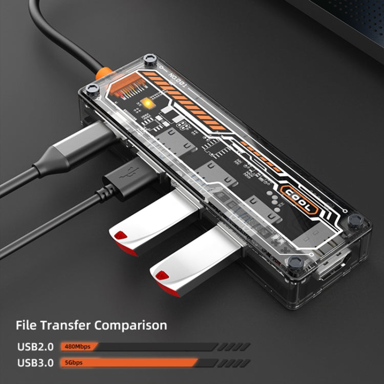 SW5H 5 in 1 Type-C to PD + USB3.0 + 2 x USB2.0 + HDMI HUB Docking Station(Grey) - USB HUB by PMC Jewellery | Online Shopping South Africa | PMC Jewellery | Buy Now Pay Later Mobicred