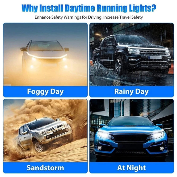 Car Startup Scan Through Hood LED Daytime Running Atmosphere Light, Length:1.5m(Red Light) - Running Lights by PMC TechLife | Online Shopping South Africa | PMC TechLife | Buy Now Pay Later Mobicred