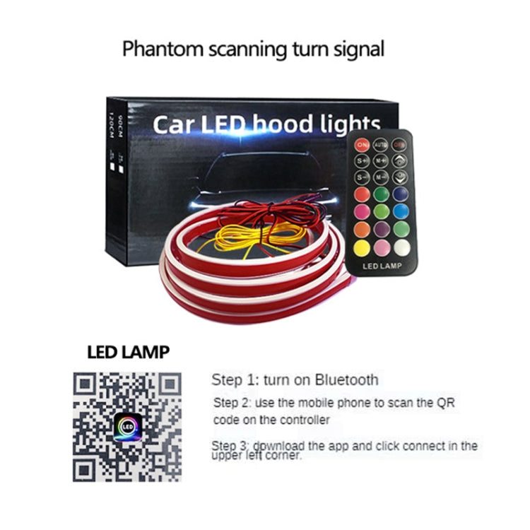 Car Startup Scan Through Hood LED Daytime Running Atmosphere Light, APP Control, Length:1.2m(Symphony) - Running Lights by PMC Jewellery | Online Shopping South Africa | PMC Jewellery | Buy Now Pay Later Mobicred