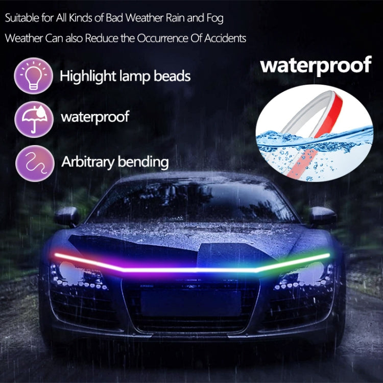 Car Startup Scan Through Hood LED Daytime Running Atmosphere Light, APP Control, Length:1.5m(Symphony) - Running Lights by PMC Jewellery | Online Shopping South Africa | PMC Jewellery