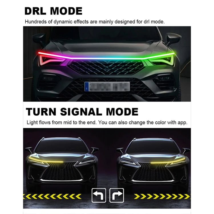 Car Startup Scan Through Hood LED Daytime Running Atmosphere Light, APP Control, Length:1.8m(Symphony) - Running Lights by PMC Jewellery | Online Shopping South Africa | PMC Jewellery | Buy Now Pay Later Mobicred