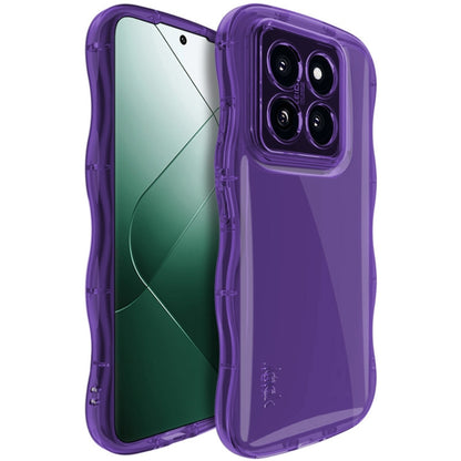 For Xiaomi 14 Pro 5G IMAK Wave Bubble Soft Shockproof Phone Case(Purple) - 14 Pro Cases by imak | Online Shopping South Africa | PMC Jewellery | Buy Now Pay Later Mobicred