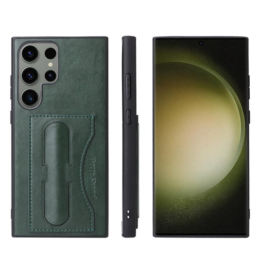 For Samsung Galaxy S24+ 5G Fierre Shann Full Coverage Protective Leather Phone Case(Green) - Galaxy S24+ 5G Cases by FIERRE SHANN | Online Shopping South Africa | PMC Jewellery | Buy Now Pay Later Mobicred