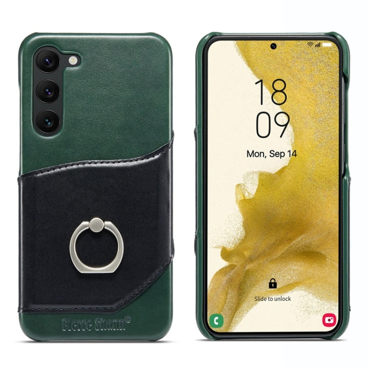 For Samsung Galaxy S24 5G Fierre Shann Oil Wax Texture Genuine Leather Back Phone Case(Black) - free shipping - PMC Jewellery - Order now!