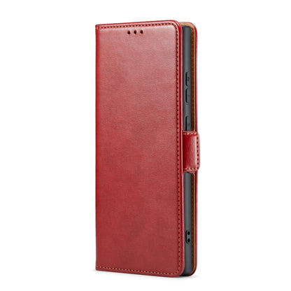 For Samsung Galaxy S24 Ultra 5G Fierre Shann PU Genuine Leather Texture Phone Case(Red) - Galaxy S24 Ultra 5G Cases by FIERRE SHANN | Online Shopping South Africa | PMC Jewellery | Buy Now Pay Later Mobicred