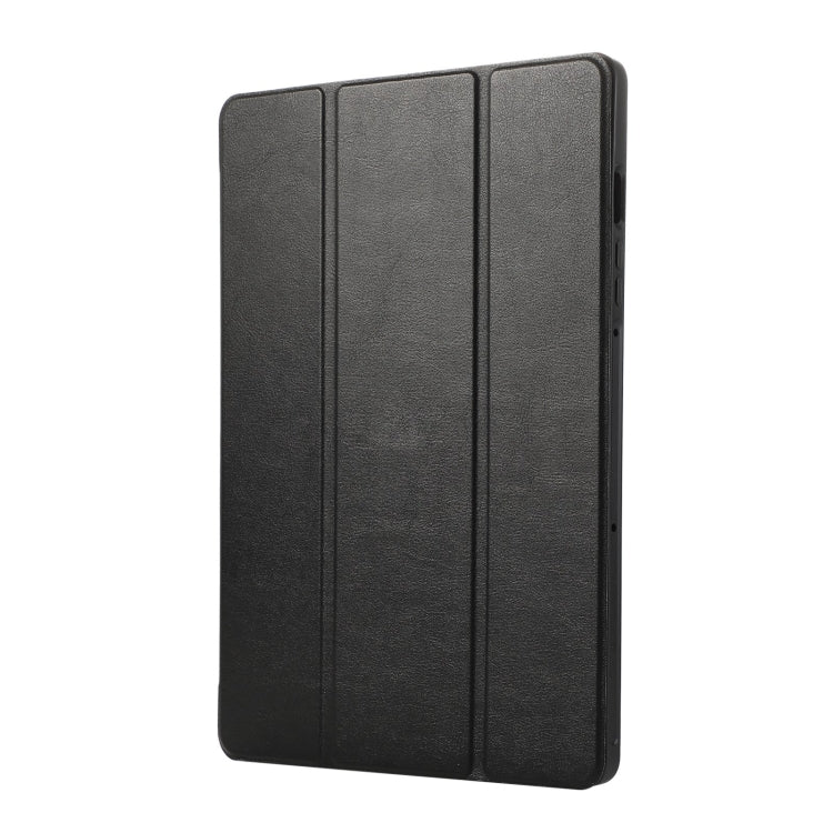 For Samsung Galaxy Tab S9 3-Fold Pure Color TPU Leather Tablet Case with Pen Slot(Black) - Galaxy Tab S9 Cases by PMC TechLife | Online Shopping South Africa | PMC TechLife