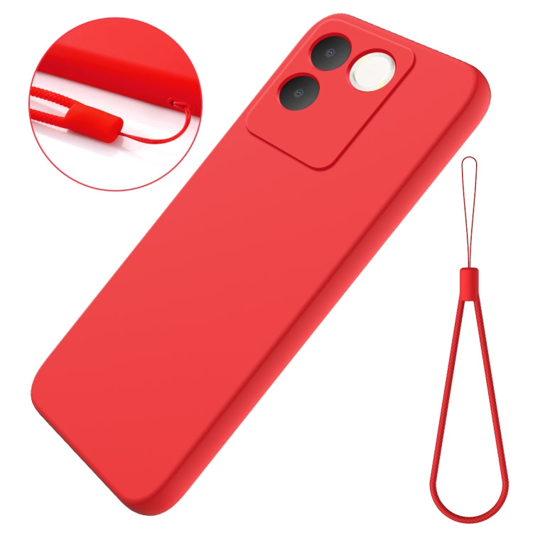 For vivo T2 Pro/S17e/iQOO Z7 Pro Solid Color Liquid Silicone Dropproof Full Coverage Protective Case(Red) - vivo Cases by PMC Jewellery | Online Shopping South Africa | PMC Jewellery