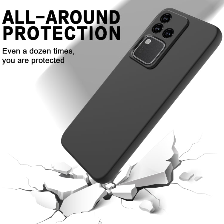 For vivo S18 / S18 Pro / V30 / V30 Pro Solid Color Liquid Silicone Dropproof Full Coverage Protective Case(Black) - S18 Cases by PMC Jewellery | Online Shopping South Africa | PMC Jewellery