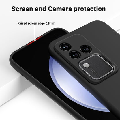 For vivo S18 / S18 Pro / V30 / V30 Pro Solid Color Liquid Silicone Dropproof Full Coverage Protective Case(Black) - S18 Cases by PMC Jewellery | Online Shopping South Africa | PMC Jewellery