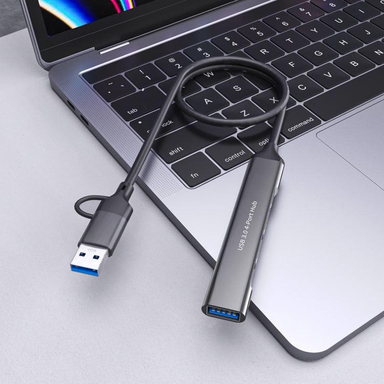 Onten UCA9703S 4 in 2 USB 3.0 + Type-C to 3 Type-C + USB HUB Docking Station - USB 3.0 HUB by Onten | Online Shopping South Africa | PMC Jewellery | Buy Now Pay Later Mobicred