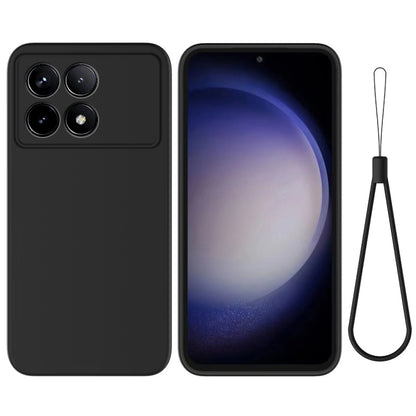 For Xiaomi Redmi K70/K70 Pro Solid Color Liquid Silicone Dropproof Full Coverage Phone Case(Black) - K70 Pro Cases by PMC Jewellery | Online Shopping South Africa | PMC Jewellery | Buy Now Pay Later Mobicred