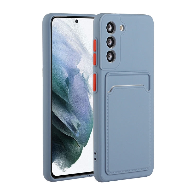 For Samsung Galaxy S24 5G / S25 5G Card Slot Design Shockproof TPU Phone Case(Grey) - Galaxy S24 5G Cases by PMC Jewellery | Online Shopping South Africa | PMC Jewellery | Buy Now Pay Later Mobicred